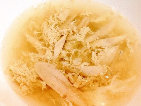 食物繊維たっぷり☆ごぼうの卵スープ